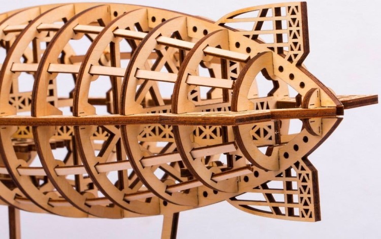 Sterowiec model mechaniczny 3D DIY Robotime 8