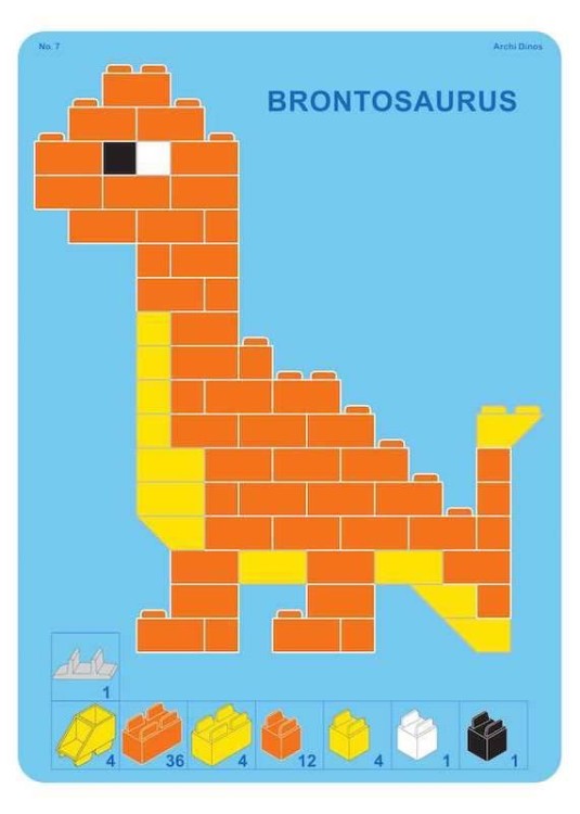 Klocki konstrukcyjne Dinozaury - 750 el. -  The Little Architect 1