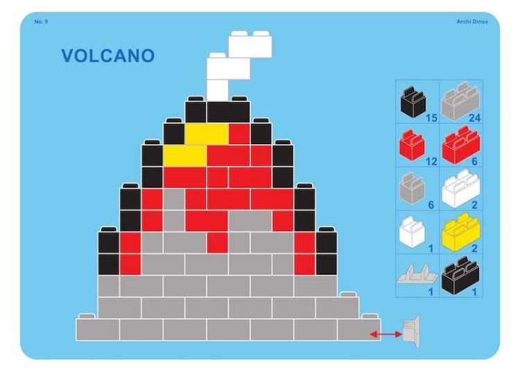 Klocki konstrukcyjne Dinozaury - 750 el. -  The Little Architect 2