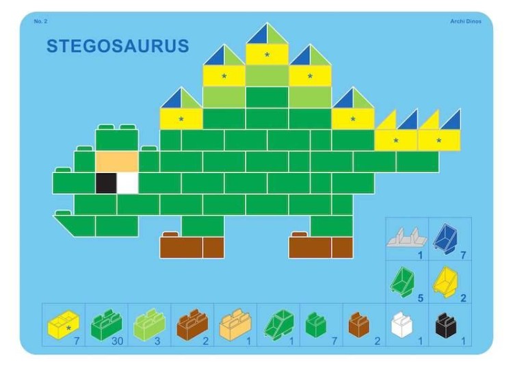 Klocki konstrukcyjne Dinozaury - 750 el. -  The Little Architect 3