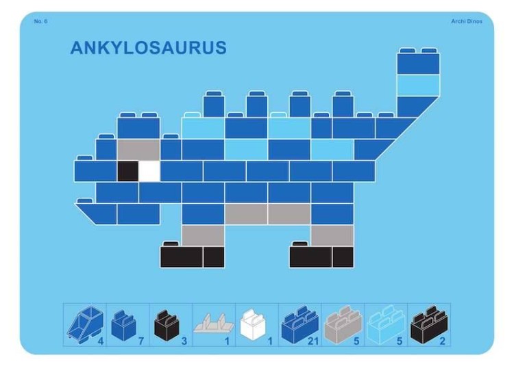 Klocki konstrukcyjne Dinozaury - 750 el. -  The Little Architect 4