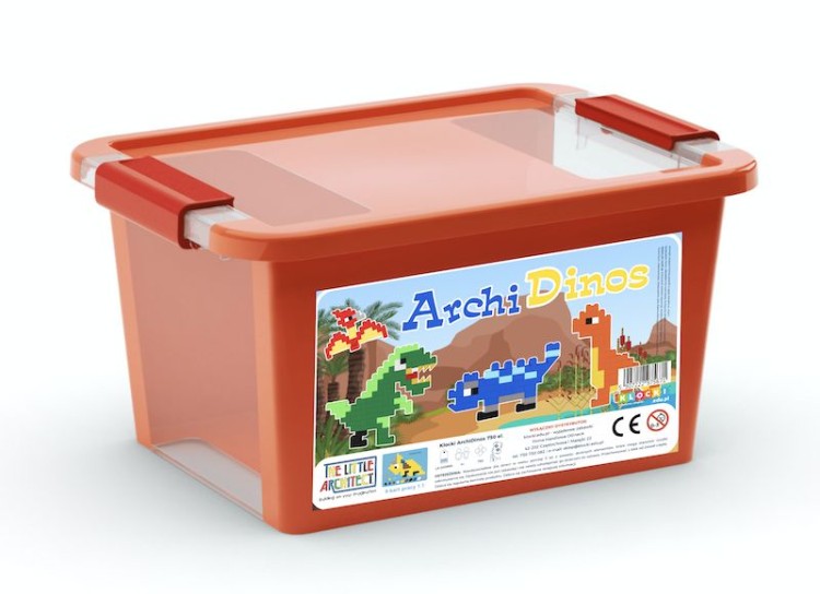 Klocki konstrukcyjne Dinozaury - 750 el. -  The Little Architect