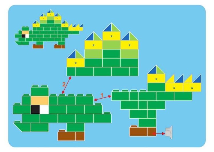 Klocki konstrukcyjne Dinozaury - 750 el. -  The Little Architect 6