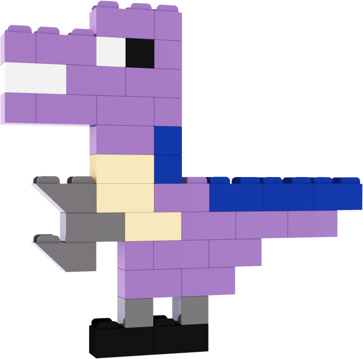 Klocki konstrukcyjne Dinozaury - 750 el. -  The Little Architect 9