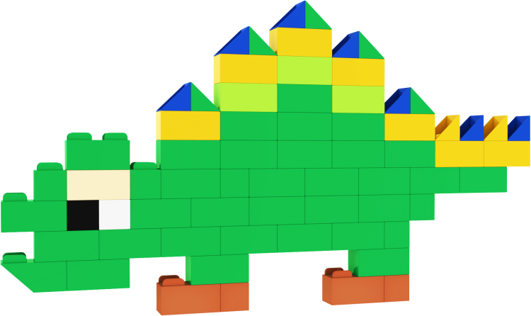 Klocki konstrukcyjne Dinozaury - 750 el. -  The Little Architect 10