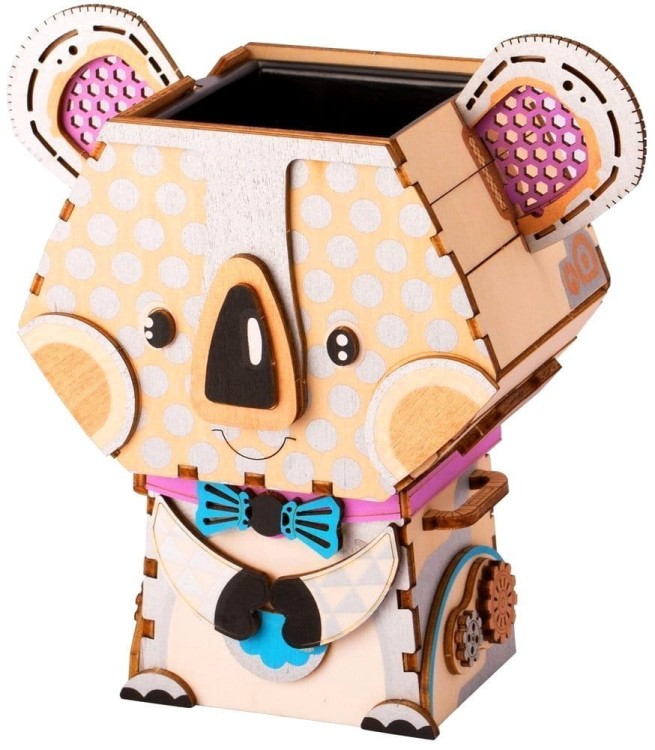 Drewniana doniczka Koala puzzle 3D DIY Robotime 2