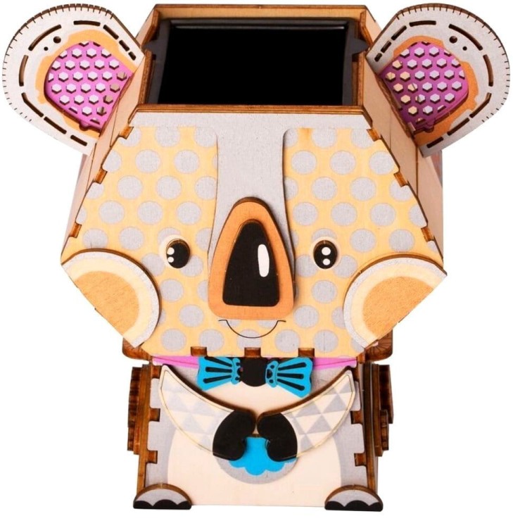 Drewniana doniczka Koala puzzle 3D DIY Robotime 3