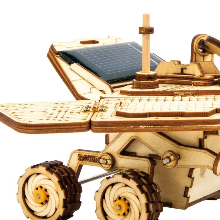 Drewniany pojazd Vagabond na energię słoneczną - model 3D Robotime 1