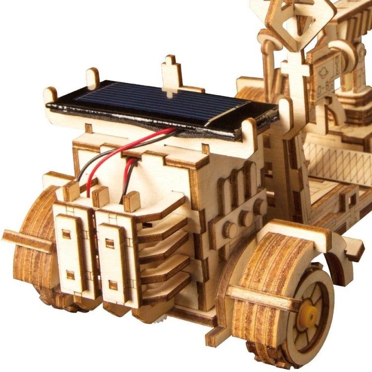 Drewniany pojazd Łazik na energię słoneczną - model 3D Robotime 3