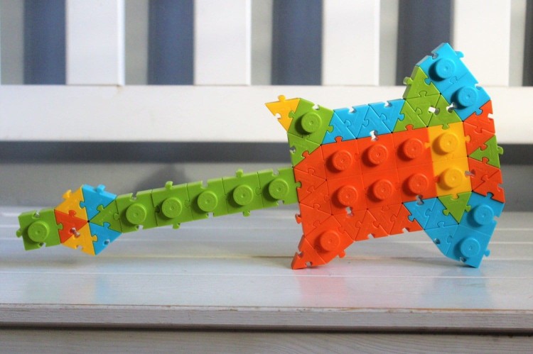 Klocki konstrukcyjne Muzyka i litery 132 el.  Wise 3