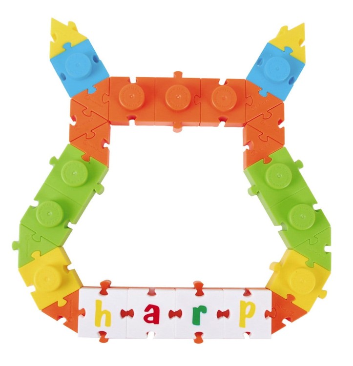 Klocki konstrukcyjne Muzyka i litery 132 el.  Wise 15