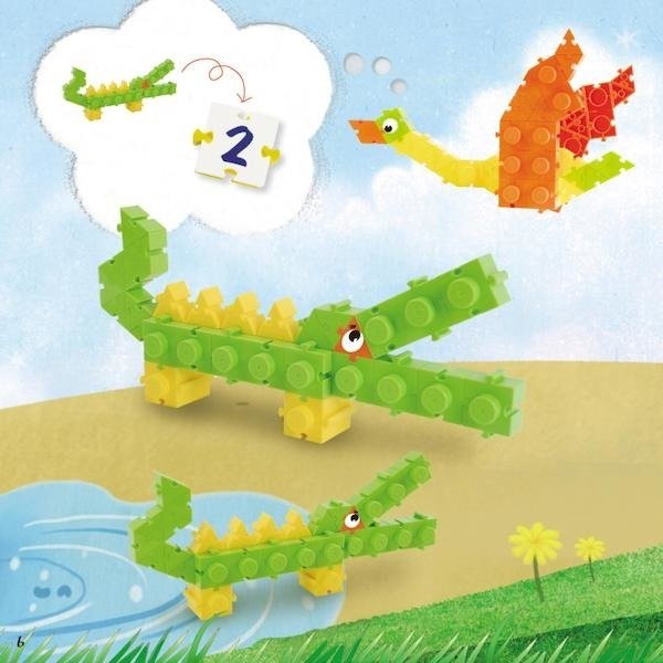 Klocki konstrukcyjne Zwierzęta i cyfry 136 el.  Wise 3