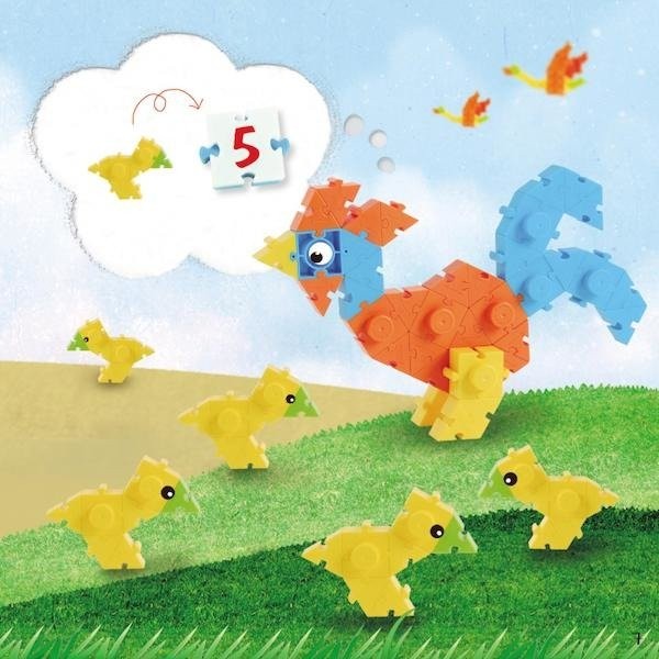 Klocki konstrukcyjne Zwierzęta i cyfry 136 el.  Wise 4