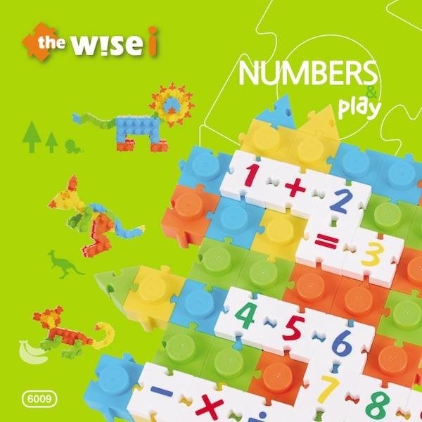 Klocki konstrukcyjne Zwierzęta i cyfry 136 el.  Wise