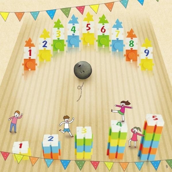 Klocki konstrukcyjne Zwierzęta i cyfry 136 el.  Wise 10