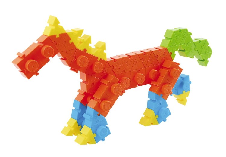 Klocki konstrukcyjne Zwierzęta i cyfry 136 el.  Wise 14