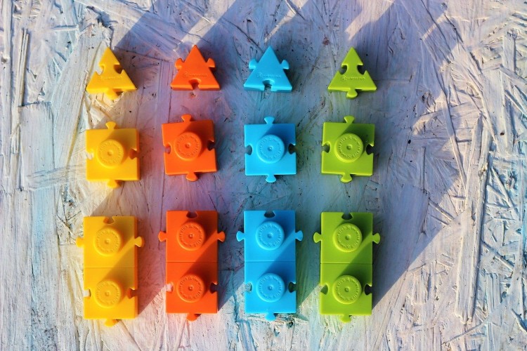 Klocki konstrukcyjne Zwierzęta i cyfry 136 el.  Wise 15