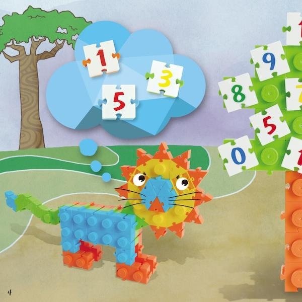 Klocki konstrukcyjne Zwierzęta i cyfry 136 el.  Wise 16