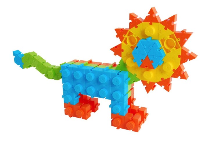 Klocki konstrukcyjne Zwierzęta i cyfry 136 el.  Wise 17