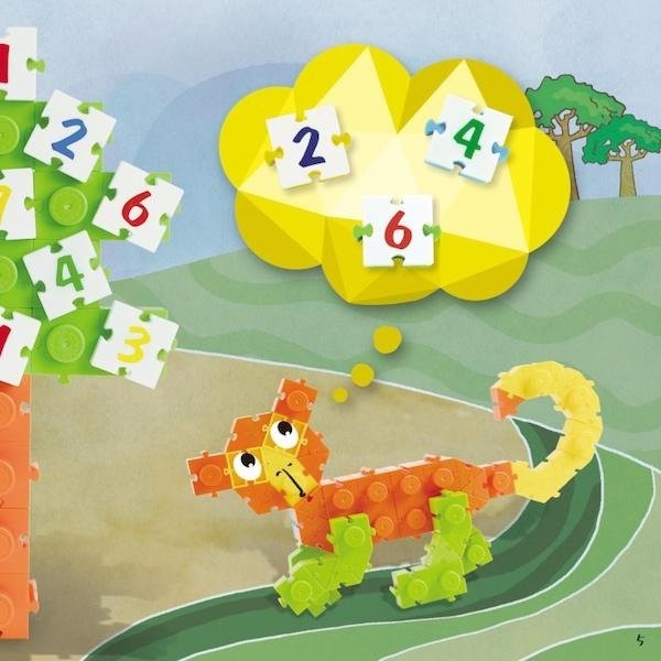 Klocki konstrukcyjne Zwierzęta i cyfry 136 el.  Wise 19