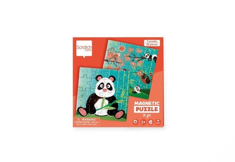 Puzzle magnetyczne Panda 2 obrazki po 20 el. Scratch 2