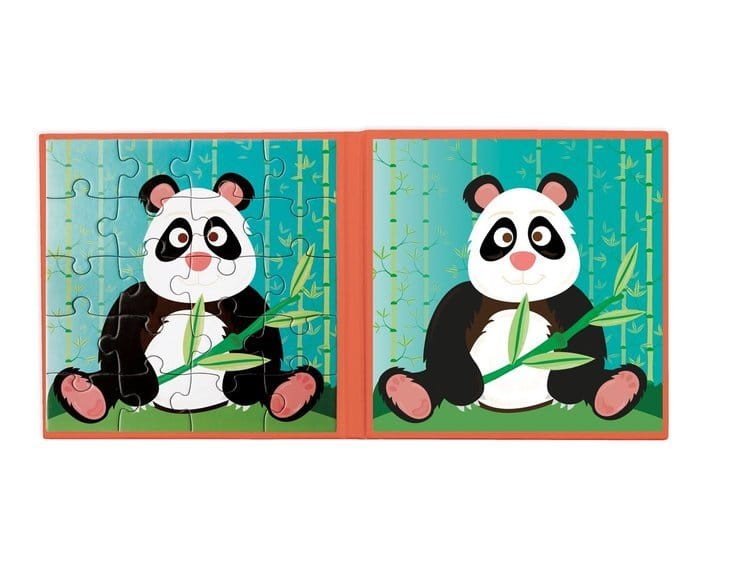 Puzzle magnetyczne Panda 2 obrazki po 20 el. Scratch 3