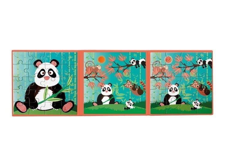 Puzzle magnetyczne Panda 2 obrazki po 20 el. Scratch 4