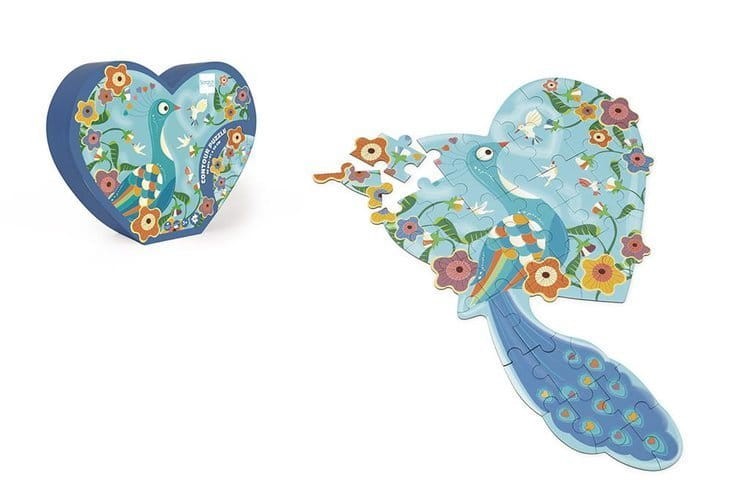 Puzzle konturowe SERCE 40 elementów Scratch