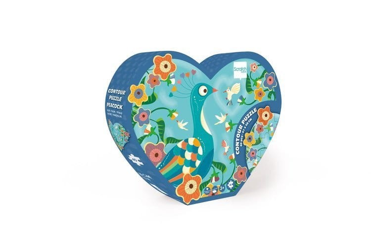 Puzzle konturowe SERCE 40 elementów Scratch 2