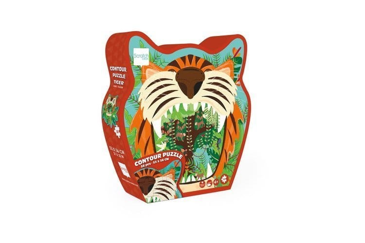 Puzzle konturowe TYGRYS 59 elementów Scratch