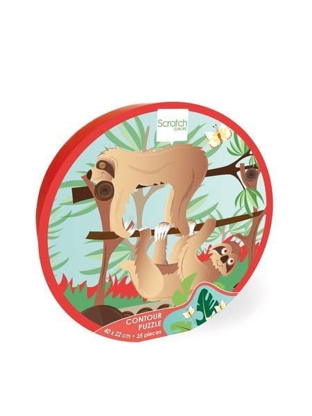 Puzzle konturowe LENIWCE 35 elementów Scratch 1