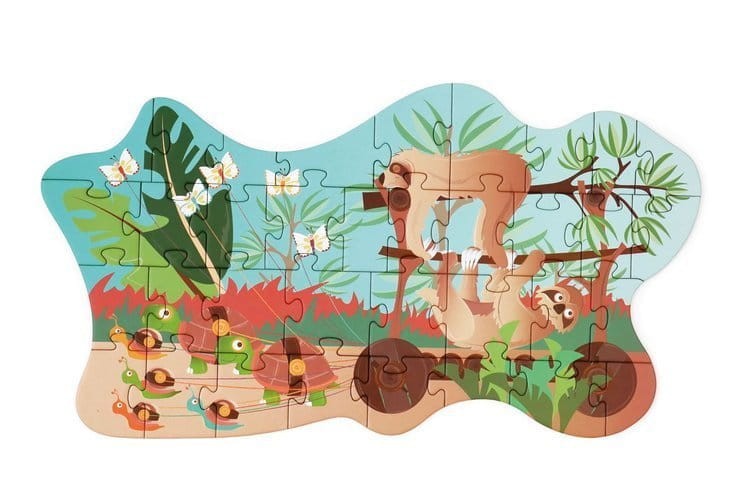 Puzzle konturowe LENIWCE 35 elementów Scratch 2