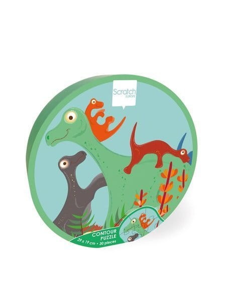Puzzle konturowe DINOZAURY 30 elementów Scratch 2