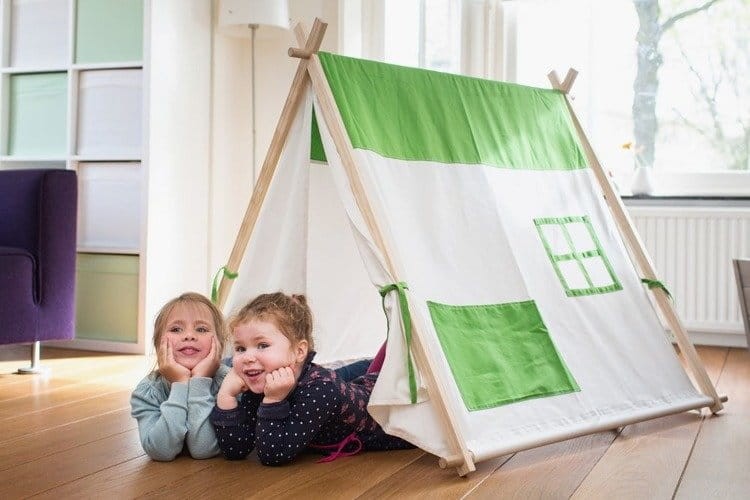 Namiot z drewnianym stelażem BS Toys 4