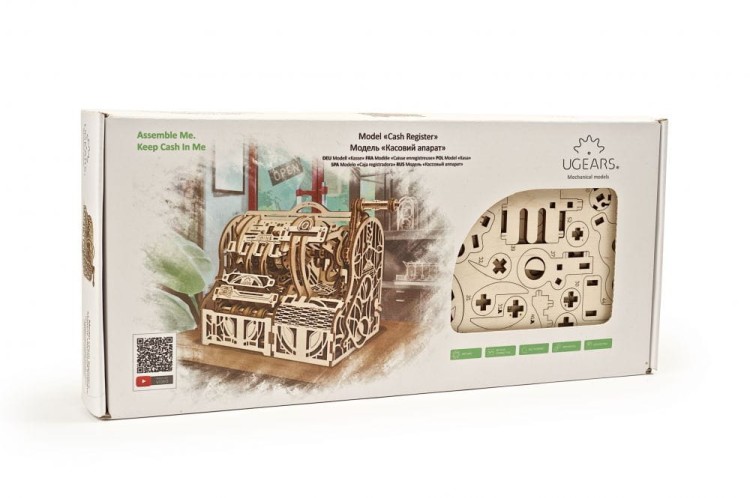 Kasa fiskalna model mechaniczny do składania 405 el. Ugears 13