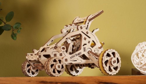 Mini buggy auto model mechaniczny do składania 80 el. Ugears 1