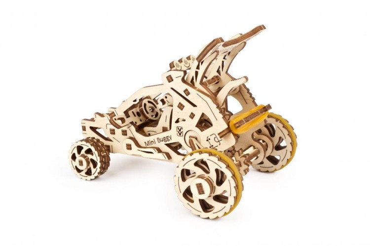 Mini buggy auto model mechaniczny do składania 80 el. Ugears 4