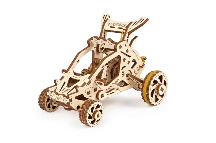 Mini buggy auto model mechaniczny do składania 80 el. Ugears 5