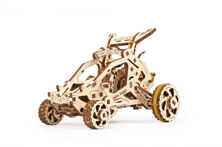 Mini buggy auto model mechaniczny do składania 80 el. Ugears 6