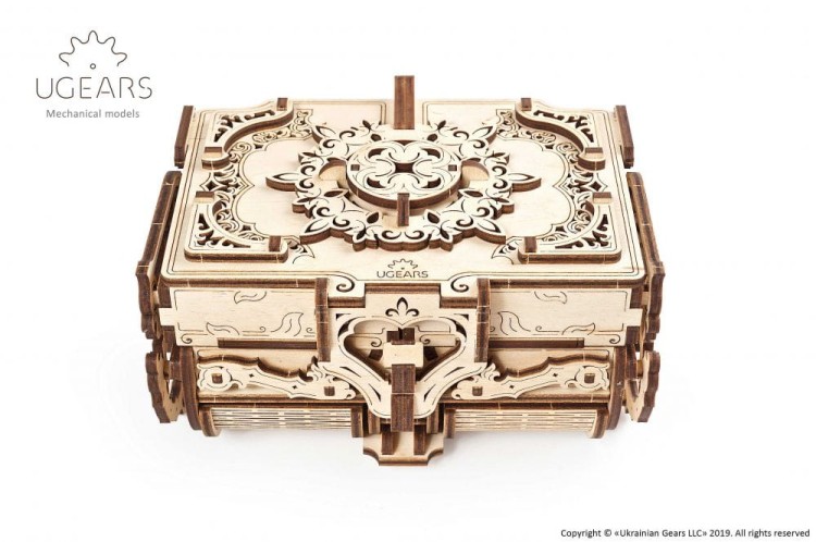 Antyczna szkatułka model mechaniczny do składania 185 el. Ugears 2