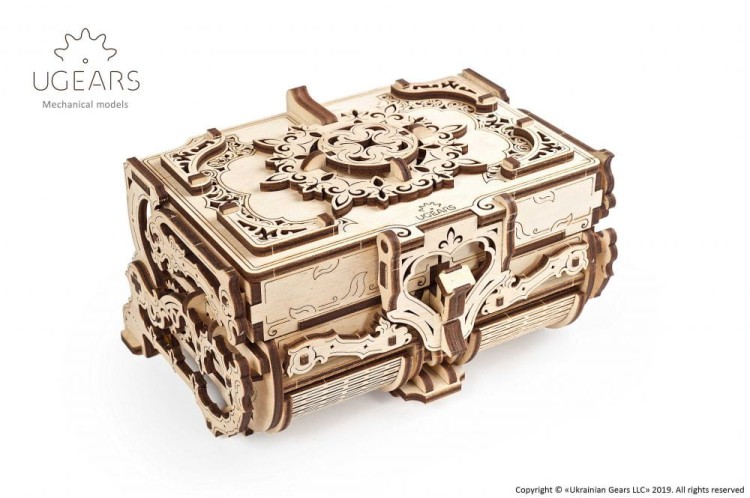 Antyczna szkatułka model mechaniczny do składania 185 el. Ugears