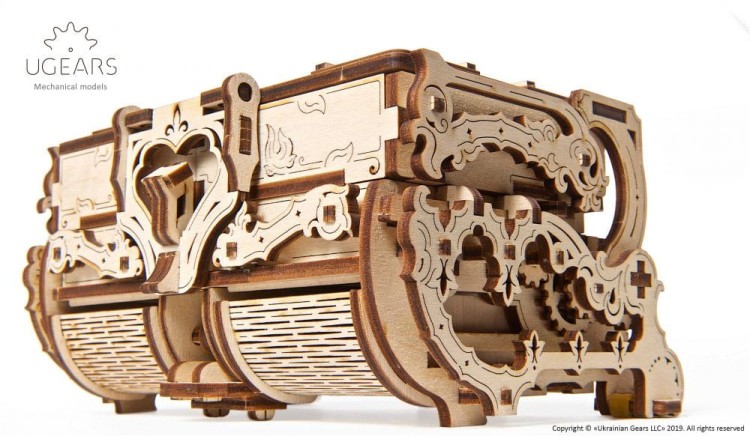 Antyczna szkatułka model mechaniczny do składania 185 el. Ugears 3