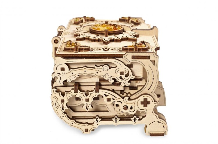 Bursztynowa szkatułka model mechaniczny do składania 189 el. Ugears 4