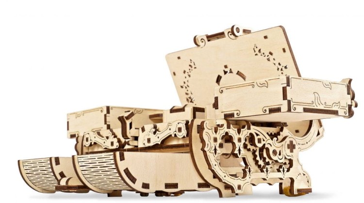 Bursztynowa szkatułka model mechaniczny do składania 189 el. Ugears 12