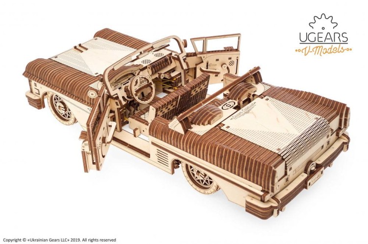 Kabriolet marzeń model mechaniczny do składania 739 el. Ugears 1