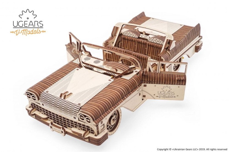 Kabriolet marzeń model mechaniczny do składania 739 el. Ugears 2