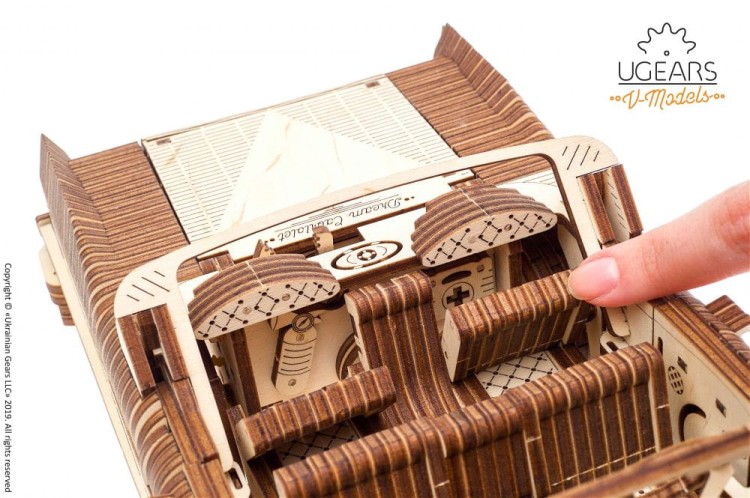 Kabriolet marzeń model mechaniczny do składania 739 el. Ugears 5