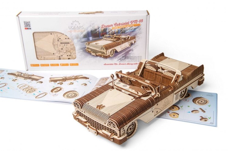 Kabriolet marzeń model mechaniczny do składania 739 el. Ugears 12