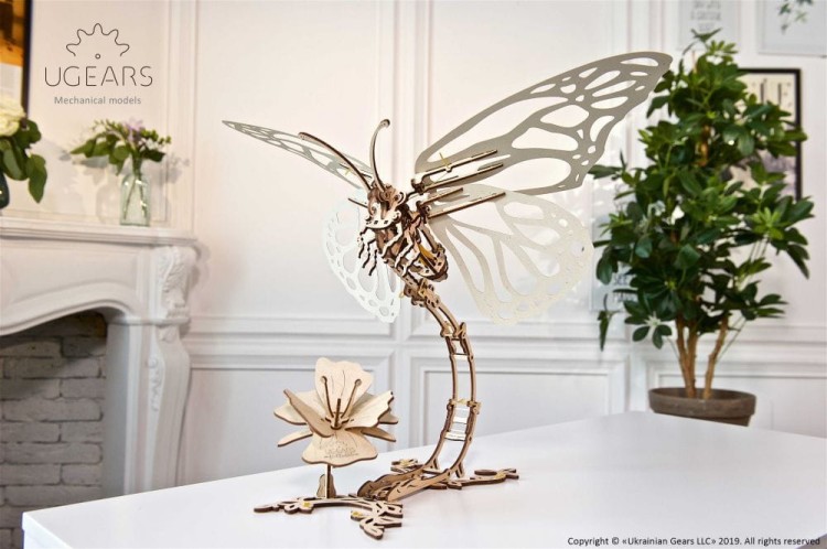 Motyl model mechaniczny do składania 161 el. Ugears 2