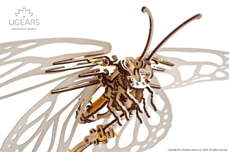 Motyl model mechaniczny do składania 161 el. Ugears 12